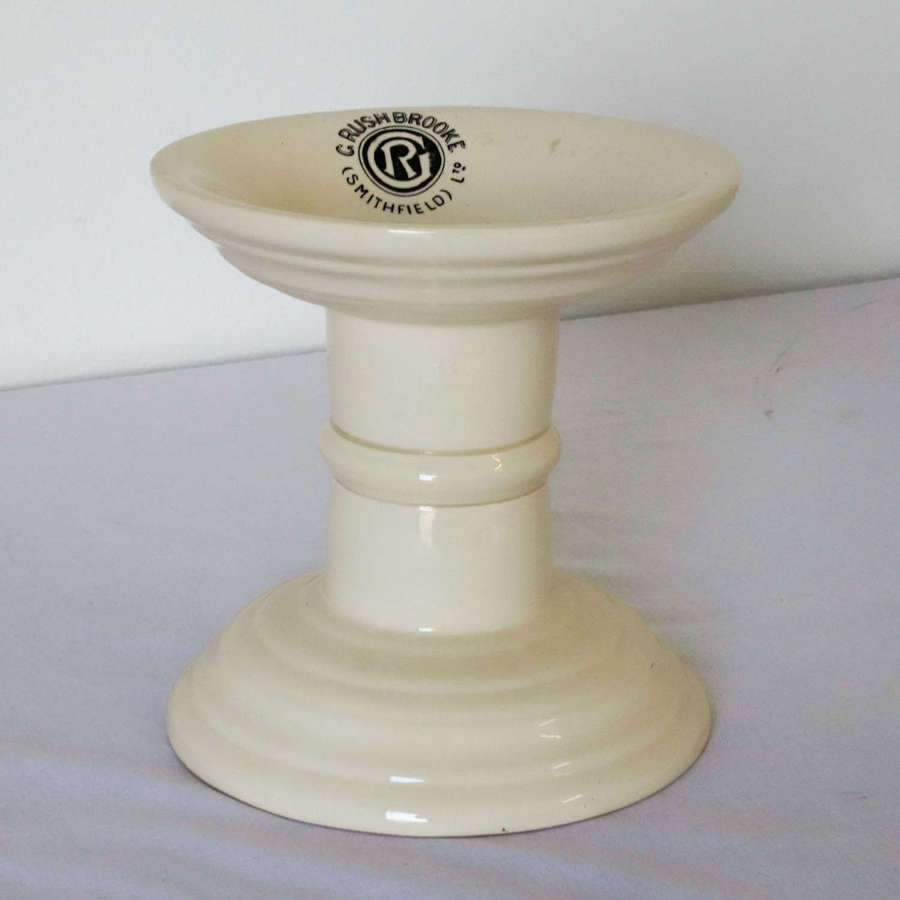 English 20thC ceramic ham stand from Smithfield Meat Market London