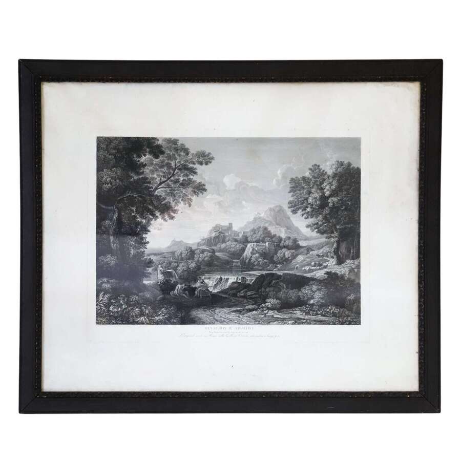 French 18th Century Engraving: &ldquo;Rinaldo e Armida&rdquo; in Original Frame - Timeless Heritage