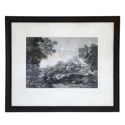 French 18th Century Engraving: “Rinaldo e Armida” in Original Frame - Timeless Heritage