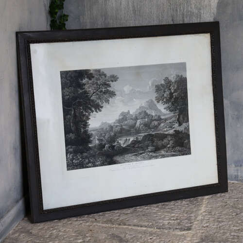 French 18th Century Engraving: “Rinaldo e Armida” in Original Frame - Timeless Heritage
