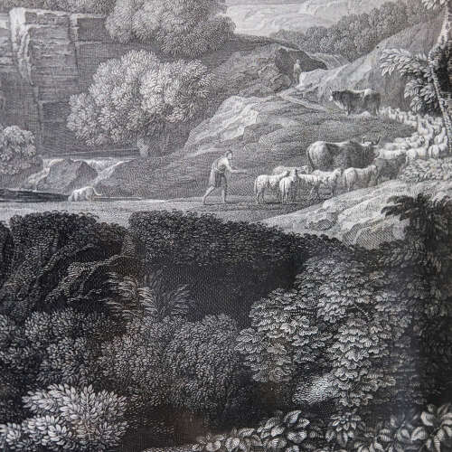 French 18th Century Engraving: “Rinaldo e Armida” in Original Frame - Timeless Heritage