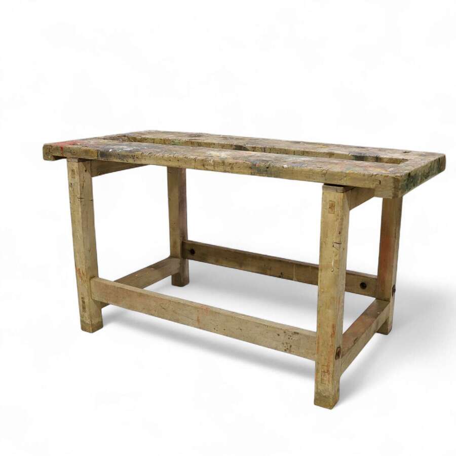 Vintage Carpenter's Workbench suitable as fabulous Console Table