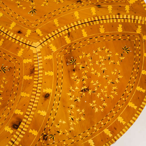 1920s Syrian Tear Drop Side Tables - Exquisitely Inlaid Koto Hardwood Masterpiece
