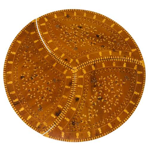 1920s Syrian Tear Drop Side Tables - Exquisitely Inlaid Koto Hardwood Masterpiece