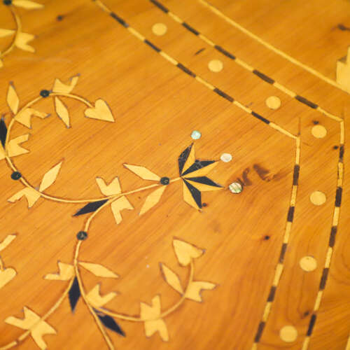1920s Syrian Tear Drop Side Tables - Exquisitely Inlaid Koto Hardwood Masterpiece
