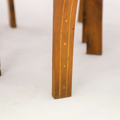 1920s Syrian Tear Drop Side Tables - Exquisitely Inlaid Koto Hardwood Masterpiece