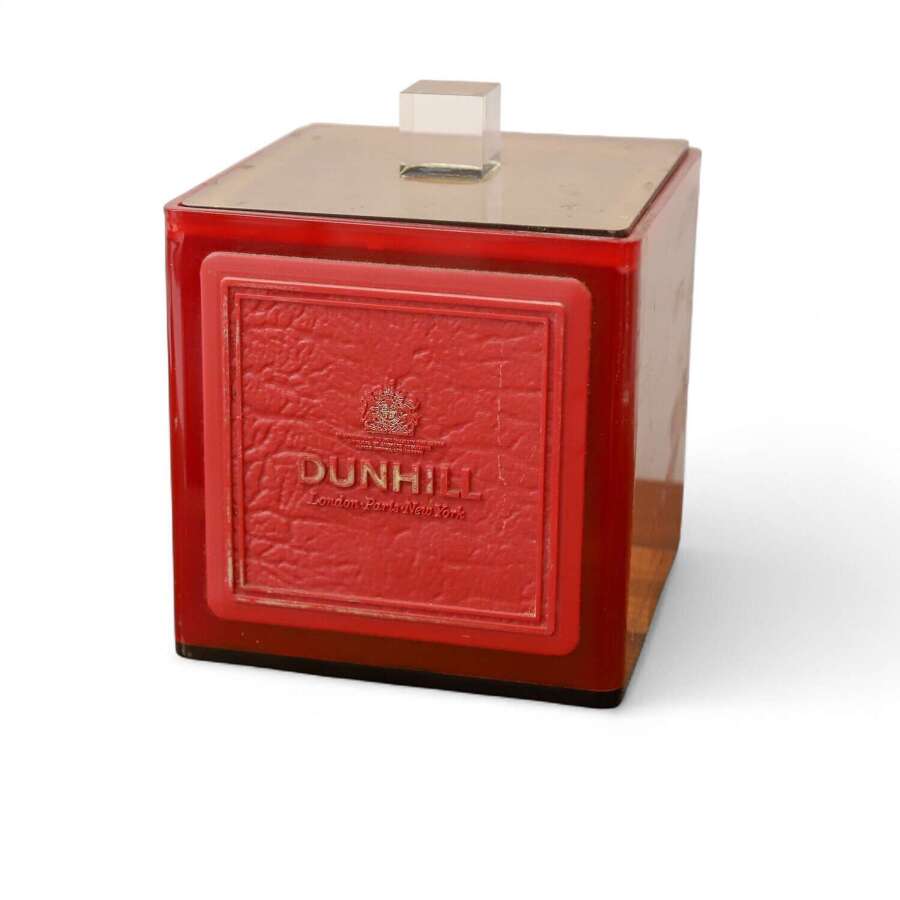 Red Lucite Dunhill ice bucket