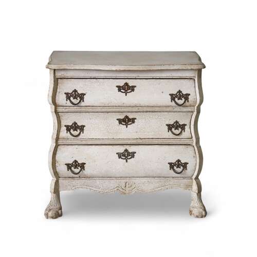 Early 20th Century Dutch Painted Serpentine Chest of Drawers