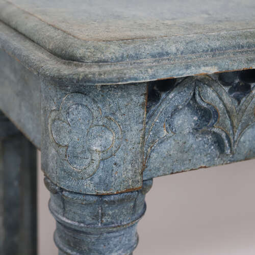 Imposing 19th-Century Painted Console in the Gothic Taste with Exceptional Colour