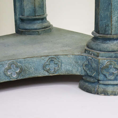 Imposing 19th-Century Painted Console in the Gothic Taste with Exceptional Colour