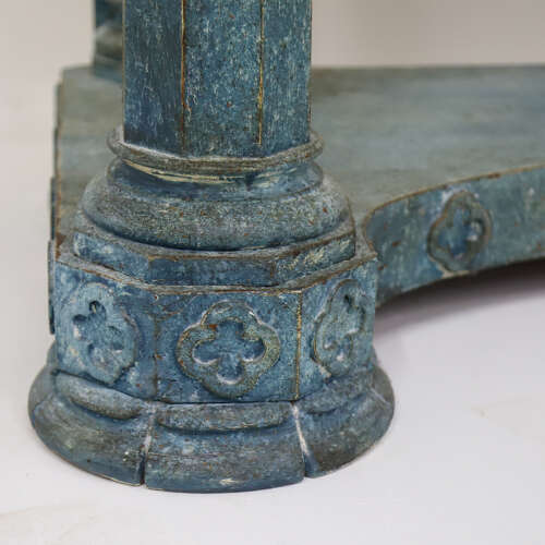 Imposing 19th-Century Painted Console in the Gothic Taste with Exceptional Colour