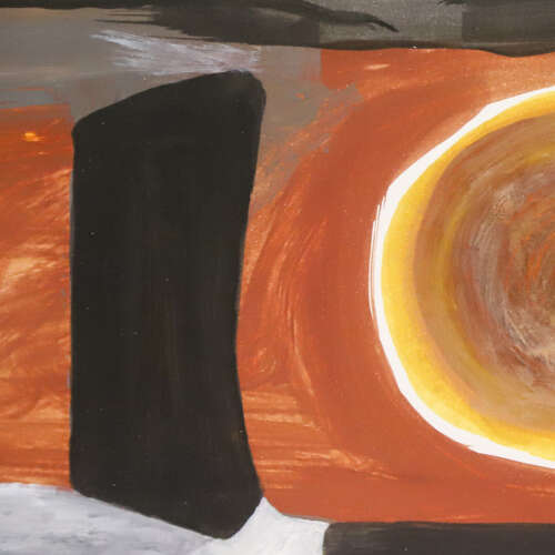 “Thru View” 1999 Oils on Acid-Free Paper Abstract Painting - Ross Barnes (St Ives School)