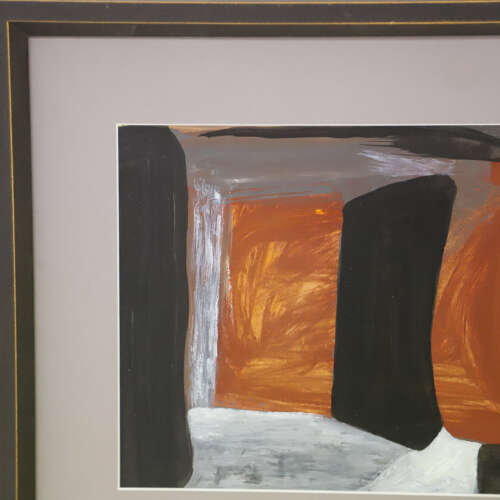 “Thru View” 1999 Oils on Acid-Free Paper Abstract Painting - Ross Barnes (St Ives School)