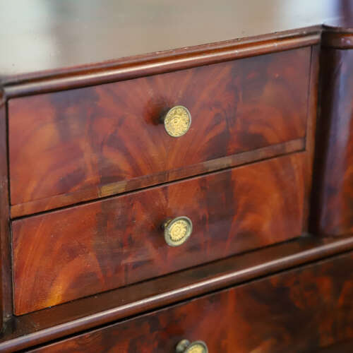 19th C All original French Secrétaire à Abattant Cabinet - Marble Top & Secret Drawers