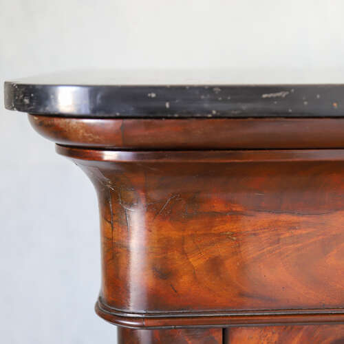 19th C All original French Secrétaire à Abattant Cabinet - Marble Top & Secret Drawers