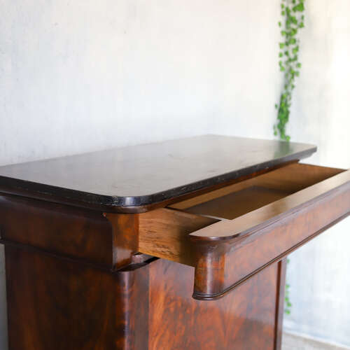 19th C All original French Secrétaire à Abattant Cabinet - Marble Top & Secret Drawers