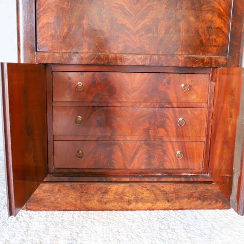 19th C All original French Secrétaire à Abattant Cabinet - Marble Top & Secret Drawers
