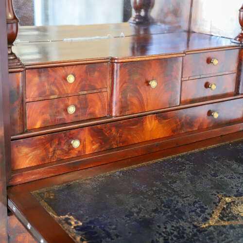 19th C All original French Secrétaire à Abattant Cabinet - Marble Top & Secret Drawers