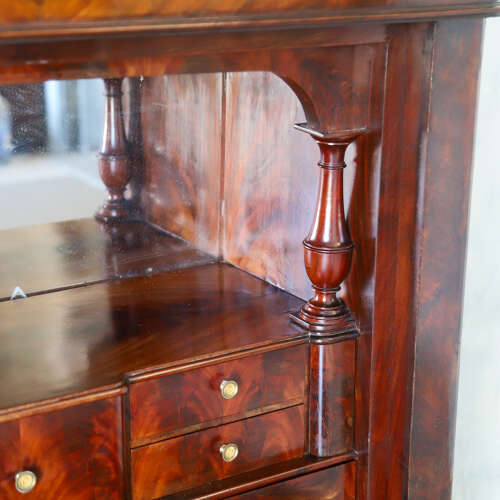 19th C All original French Secrétaire à Abattant Cabinet - Marble Top & Secret Drawers