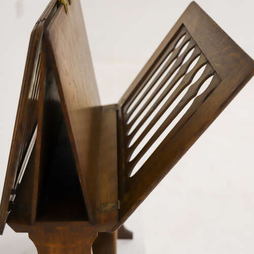 Arts & Crafts Folding Oak Caxton Stand — Possibly Liberty & Co., Circa 1885