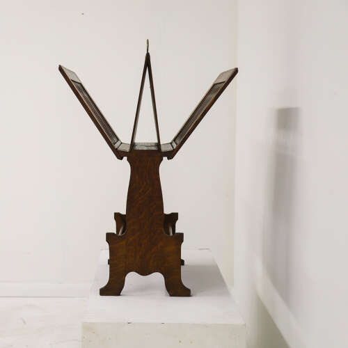 Arts & Crafts Folding Oak Caxton Stand — Possibly Liberty & Co., Circa 1885