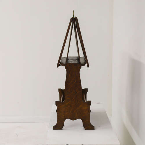 Arts & Crafts Folding Oak Caxton Stand — Possibly Liberty & Co., Circa 1885