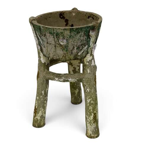Mid‑Century French Faux‑Bois Garden Planter — Circa 1950