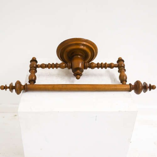 French Napoléon III Cherry Wood Towel Rail — Circa 1880