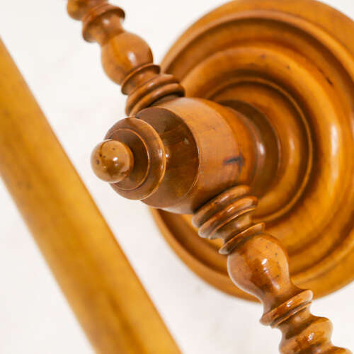 French Napoléon III Cherry Wood Towel Rail — Circa 1880