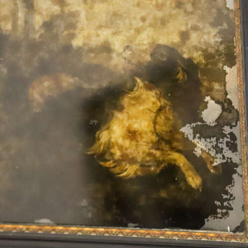 Pair of English Portraits on Glass — Gainsborough Style, Circa 1830