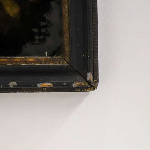 Pair of English Portraits on Glass — Gainsborough Style, Circa 1830