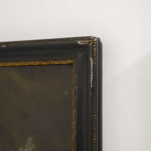Pair of English Portraits on Glass — Gainsborough Style, Circa 1830