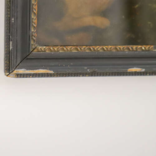 Pair of English Portraits on Glass — Gainsborough Style, Circa 1830