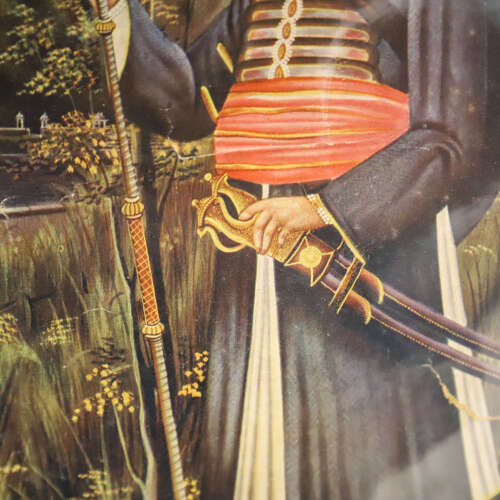 19th Century Calcutta Print of an Indian Soldier, India c.1890